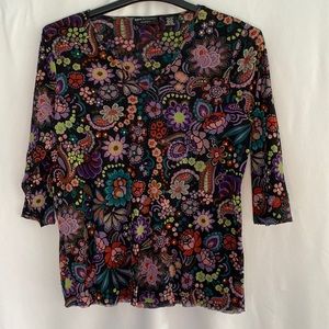 ❤️3/$30 Dana Buckman 3/4 Sleeves Beaded Blouse